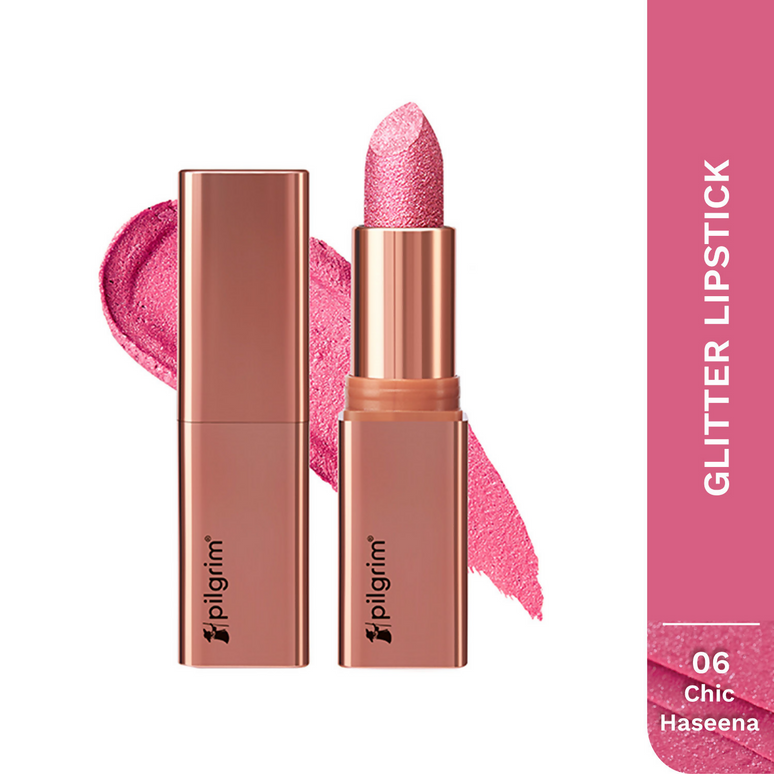Pilgrim Glitter Lipstick With Matte Finish - Chic Haseena06