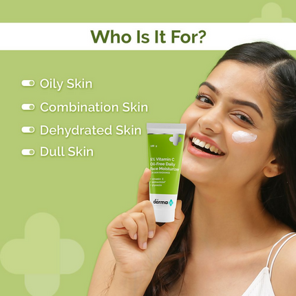The Derma Co 5% Vitamin C Oil-Free Daily Face Moisturizer For Skin Radiance