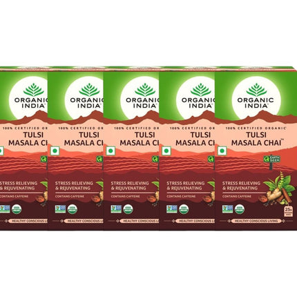 Organic India Tulsi Masala Chai 25 Tea Bags
