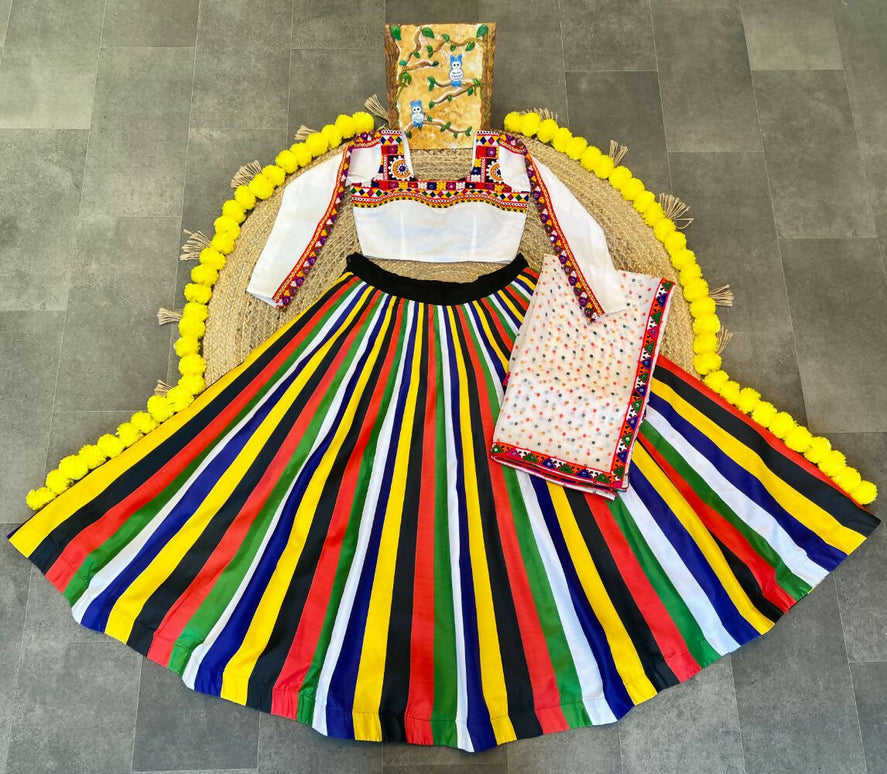 Aastha Fashion Multi Lining Maslin Heavy Digital Print Semi Stitched Wedding Wear Lehenga Choli