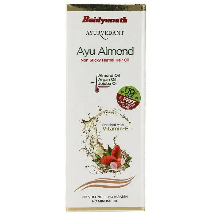 Baidyanath Jhansi Ayurvedant Ayu Almond Non Sticky Herbal Hair Oil