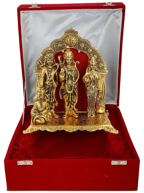 Lavanaya Brands - Gold-Polished Ram Darbar Murti
