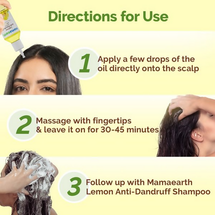 Mamaearth Lemon Anti-Dandruff Hair Oil with Lemon & Ginger for Dandruff