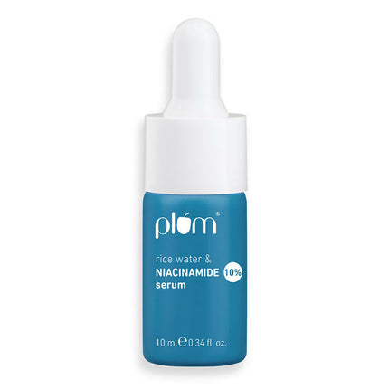 Plum 10% Niacinamide Brightening Face Serum With Rice Water - Fades Blemishes & Dark Spots, Beginner Friendly