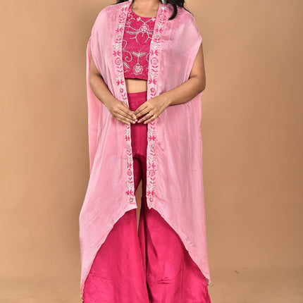 Morchari Women Hand Embroidery Crop Top-Rani