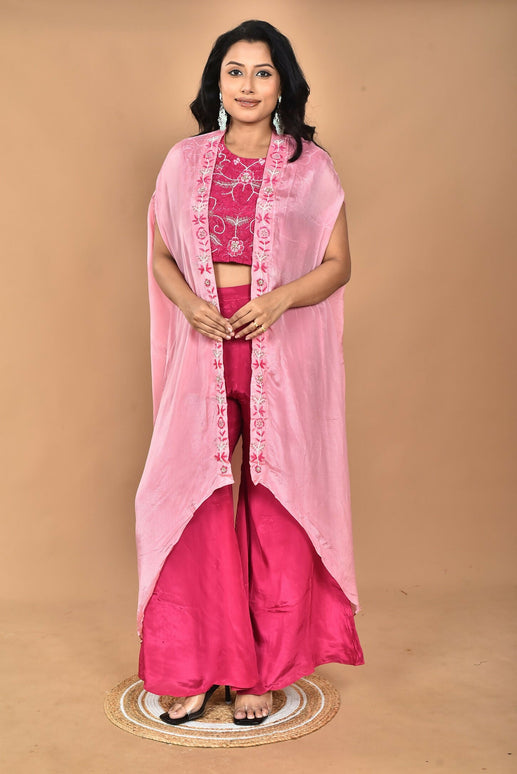 Morchari Women Hand Embroidery Crop Top-Rani