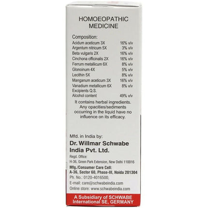 Dr. Willmar Schwabe India Willfort Anemia Drops