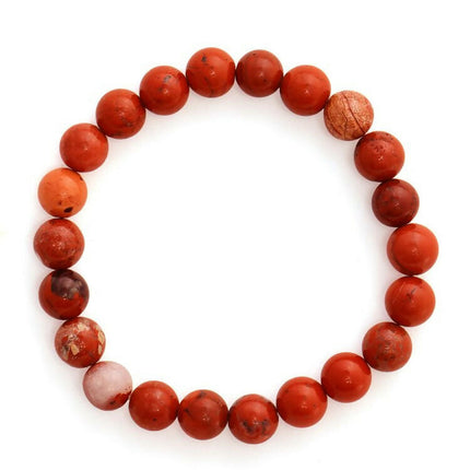 Red Jasper Elastic Bracelet - Ruby Raang