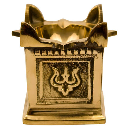 Spillbox Gold-Toned Brass Tulasi Deep Pooja Essential