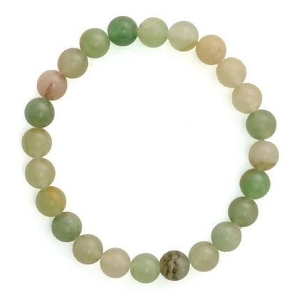 Green Avanturine Beads Elastic Bracelet - Ruby Raang