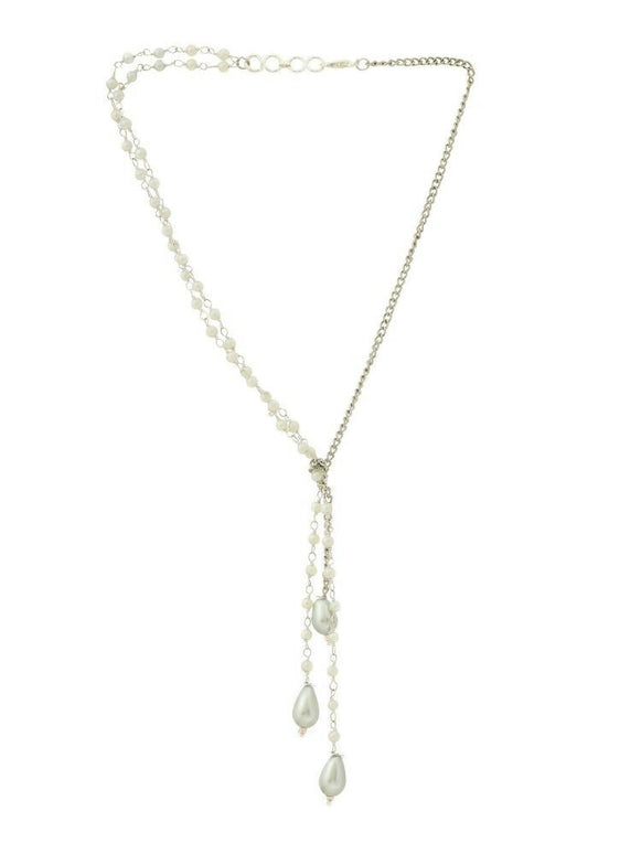 Beaded one sided motif necklace - Ruby Raang