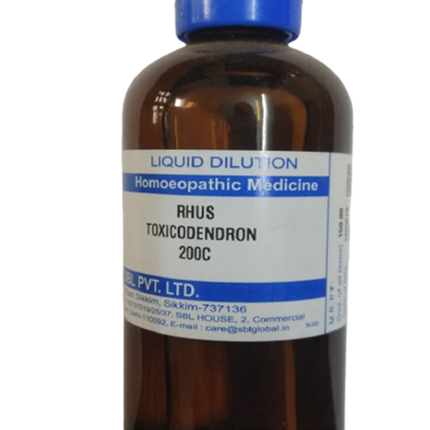 SBL Homeopathy Rhus Toxicodendron Dilution
