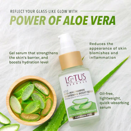 Lotus Herbals Active Aloe + Niacinamide Brightening Boost Serum