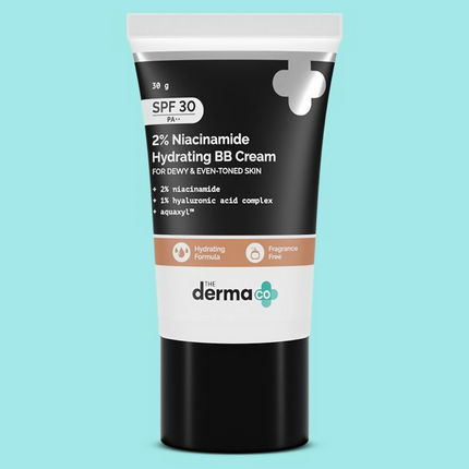 The Derma Co 2% Niacinamide Hydrating BB Cream with 1% Hyaluronic Acid Complex & Aquaxyl