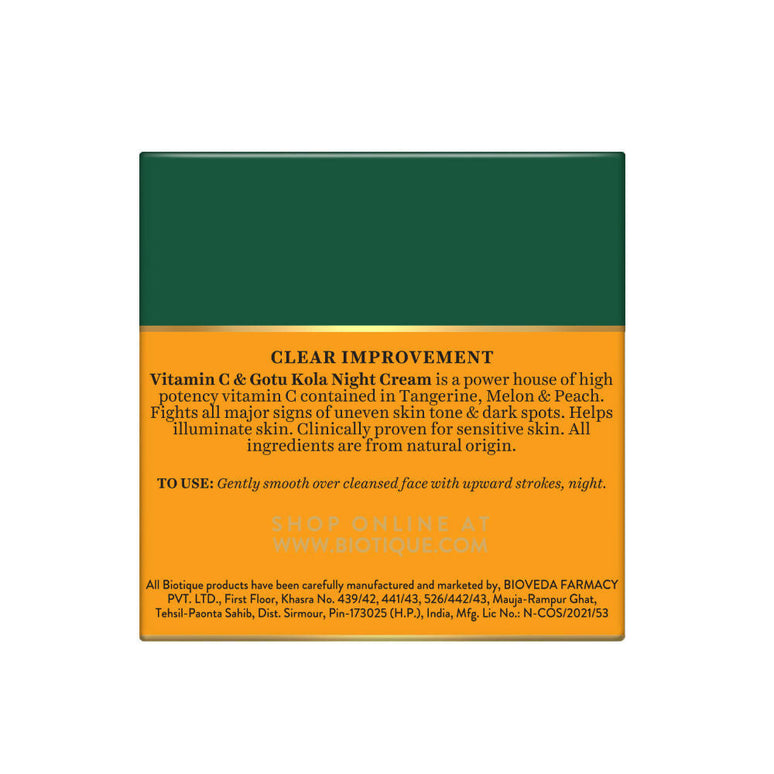 Biotique Advanced Organics Clear Improvement Vitamin C & Gotu Kola Night Cream