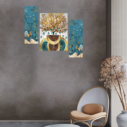 Tehzeeb Creations Set Of 3 Digital Wall Painting