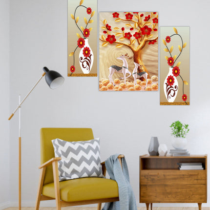 Tehzeeb Creations Set Of 3 Digital Wall Painting
