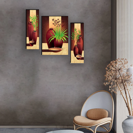 Tehzeeb Creations Set Of 3 Digital Wall Painting
