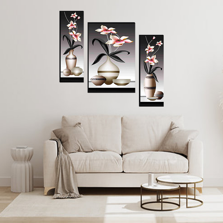 Tehzeeb Creations Set Of 3 Digital Wall Painting
