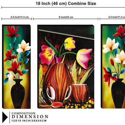 Tehzeeb Creations Set Of 3 Digital Wall Painting