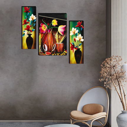 Tehzeeb Creations Set Of 3 Digital Wall Painting