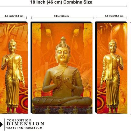 Tehzeeb Creations Set Of 3 Digital Wall Painting