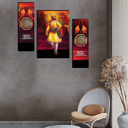 Tehzeeb Creations Set Of 3 Digital Wall Painting