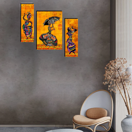 Tehzeeb Creations Set Of 3 Digital Wall Painting