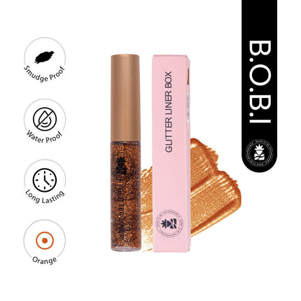 BOBI Glitter Eyeliner Orange Diamond Sparkle Finish