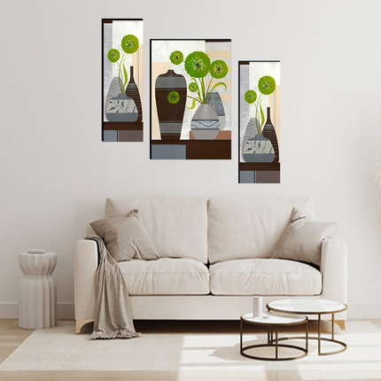 Tehzeeb Creations Set Of 3 Digital Wall Painting