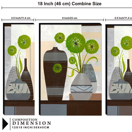 Tehzeeb Creations Set Of 3 Digital Wall Painting