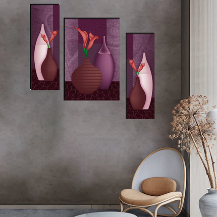 Tehzeeb Creations Set Of 3 Digital Wall Painting
