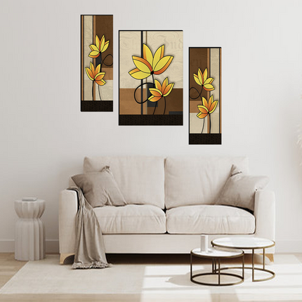 Tehzeeb Creations Set Of 3 Digital Wall Painting
