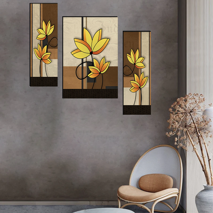 Tehzeeb Creations Set Of 3 Digital Wall Painting
