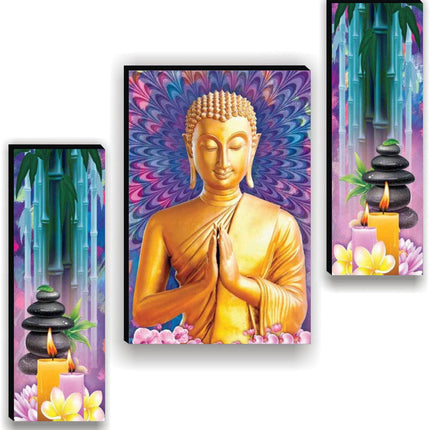 Tehzeeb Creations Set Of 3 Digital Wall Painting