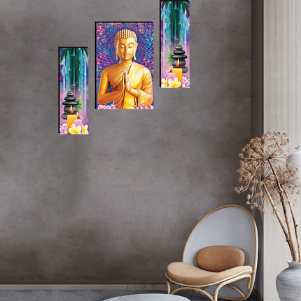 Tehzeeb Creations Set Of 3 Digital Wall Painting
