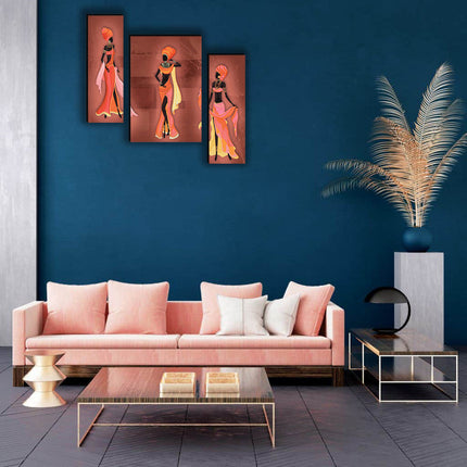 Tehzeeb Creations Set Of 3 Digital Wall Painting