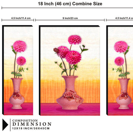 Tehzeeb Creations Set Of 3 Digital Wall Painting