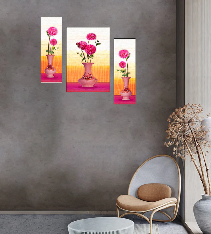 Tehzeeb Creations Set Of 3 Digital Wall Painting