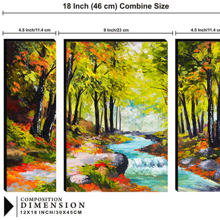 Tehzeeb Creations Set Of 3 Digital Wall Painting