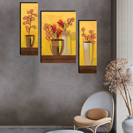 Tehzeeb Creations Set Of 3 Digital Wall Painting