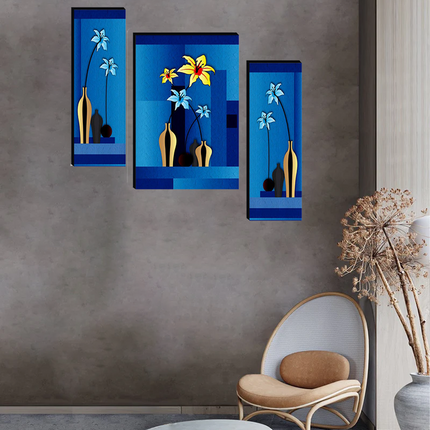 Tehzeeb Creations Set Of 3 Digital Wall Painting
