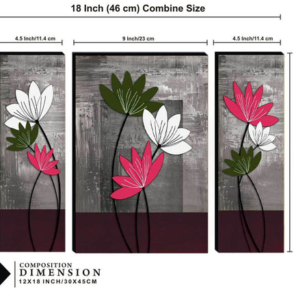 Tehzeeb Creations Set Of 3 Digital Wall Painting