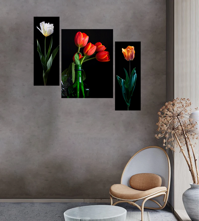 Tehzeeb Creations Set Of 3 Digital Wall Painting