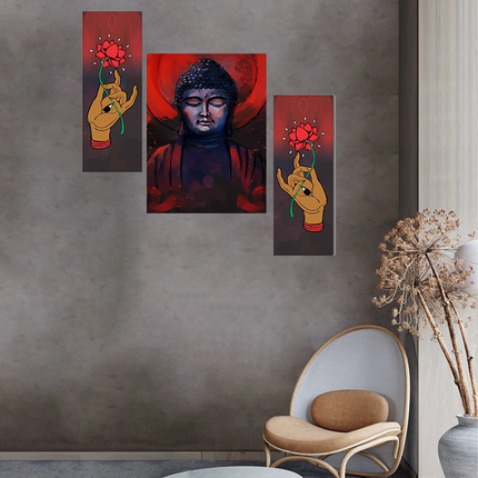 Tehzeeb Creations Set Of 3 Digital Wall Painting