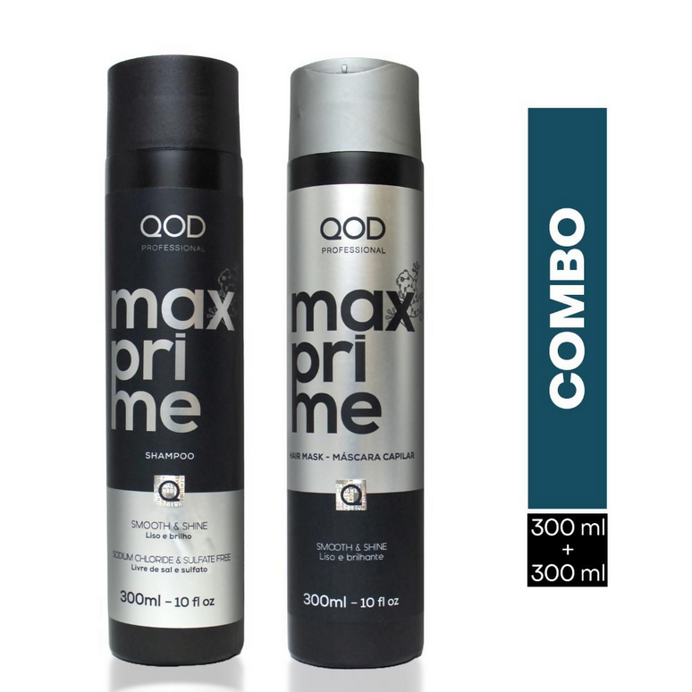 QOD Professional Max Prime After Treatment Shampoo & Hair Mask Combo