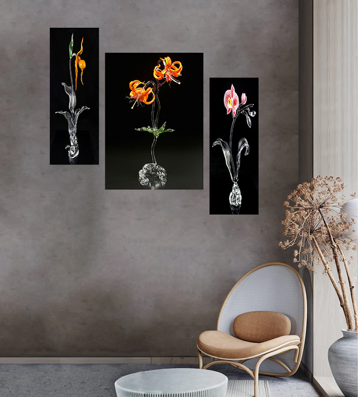 Tehzeeb Creations Set Of 3 Digital Wall Painting