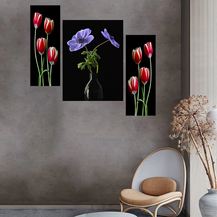 Tehzeeb Creations Set Of 3 Digital Wall Painting