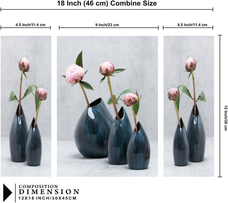 Tehzeeb Creations Set Of 3 Digital Wall Painting