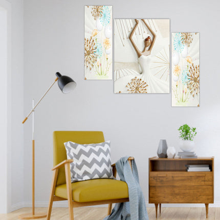 Tehzeeb Creations Set Of 3 Digital Wall Painting